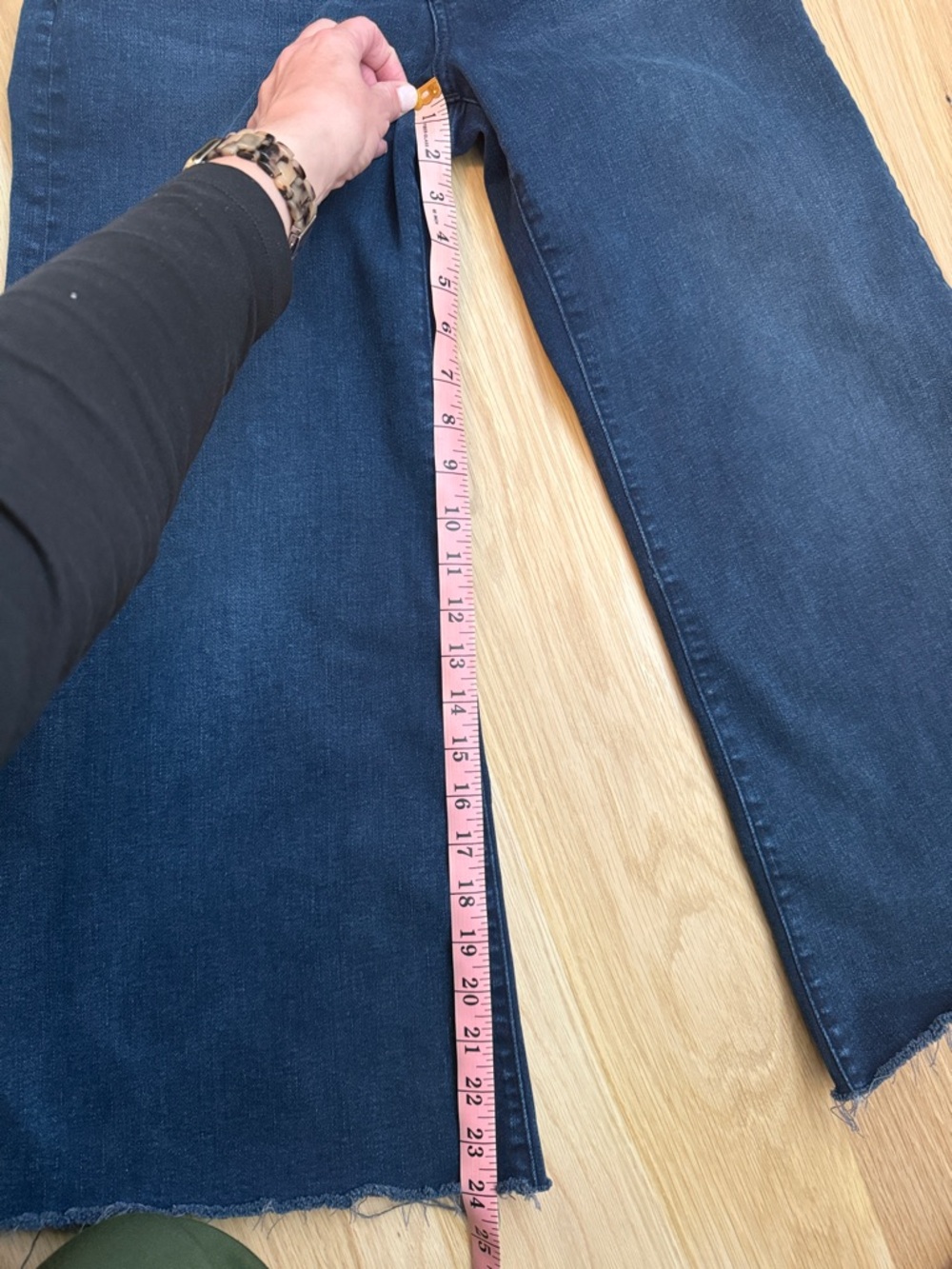 Madewell Size 28P Wide Leg High-Rise Jeans - Dark Blue - Picture 4 of 4